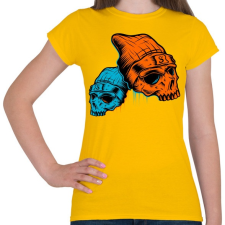 PRINTFASHION Skull - Női póló - Sárga női póló