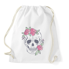 PRINTFASHION skull - Sportzsák, Tornazsák - Fehér tornazsák