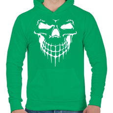 PRINTFASHION Skullface - Férfi kapucnis pulóver - Zöld
