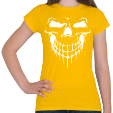 PRINTFASHION Skullface - Női póló - Sárga