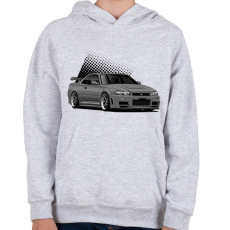 PRINTFASHION skyline - Gyerek kapucnis pulóver - Sport szürke
