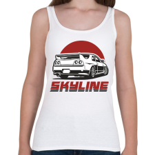 PRINTFASHION Skyline - Női atléta - Fehér női trikó