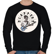PRINTFASHION Slappers - Gitáros minta - Férfi pulóver - Fekete férfi pulóver, kardigán