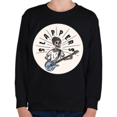 PRINTFASHION Slappers - Gitáros minta - Gyerek pulóver - Fekete