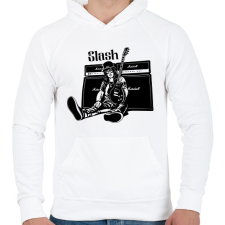 PRINTFASHION slash 2 - Férfi kapucnis pulóver - Fehér férfi pulóver, kardigán