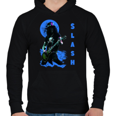 PRINTFASHION slash-blue - Férfi kapucnis pulóver - Fekete
