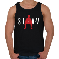 PRINTFASHION Slav Air - Férfi atléta - Fekete atléta, trikó