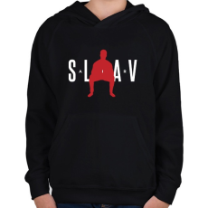 PRINTFASHION Slav Air - Gyerek kapucnis pulóver - Fekete