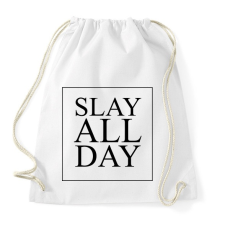 PRINTFASHION SLAY ALL DAY - Sportzsák, Tornazsák - Fehér tornazsák
