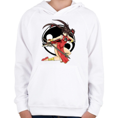 PRINTFASHION Slayer Girl - Gyerek kapucnis pulóver - Fehér