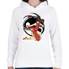 PRINTFASHION Slayer Girl - Női kapucnis pulóver - Fehér női pulóver, kardigán