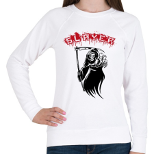 PRINTFASHION Slayer - Női pulóver - Fehér női pulóver, kardigán