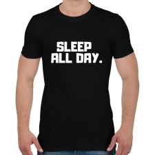 PRINTFASHION Sleep All Day. - Férfi póló - Fekete férfi póló