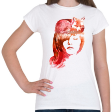 PRINTFASHION Sleep fox - Női póló - Fehér női póló