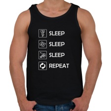 PRINTFASHION Sleep, sleep, sleep - Férfi atléta - Fekete atléta, trikó