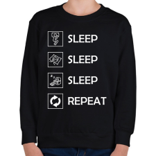 PRINTFASHION Sleep, sleep, sleep - Gyerek pulóver - Fekete gyerek pulóver, kardigán