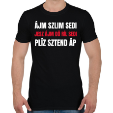 PRINTFASHION SLIM SHADY FONETIKUS - Férfi póló - Fekete