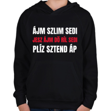 PRINTFASHION SLIM SHADY FONETIKUS - Gyerek kapucnis pulóver - Fekete