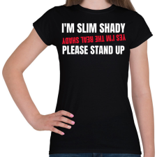 PRINTFASHION SLIM SHADY - Női póló - Fekete női póló