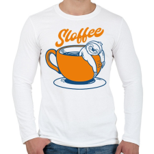 PRINTFASHION Sloffee - Lajháros - Férfi hosszú ujjú póló - Fehér férfi póló