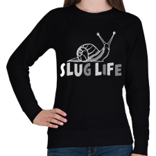 PRINTFASHION Slug life - Női pulóver - Fekete női pulóver, kardigán