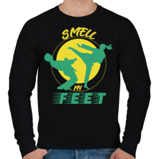 PRINTFASHION Smell my feet - Férfi pulóver - Fekete