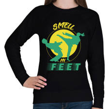 PRINTFASHION Smell my feet - Női pulóver - Fekete női pulóver, kardigán