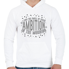 PRINTFASHION Smell of fresh ambition - Férfi kapucnis pulóver - Fehér