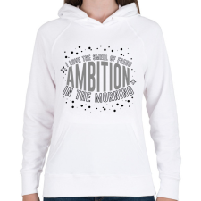 PRINTFASHION Smell of fresh ambition - Női kapucnis pulóver - Fehér női pulóver, kardigán