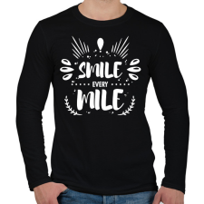 PRINTFASHION Smile every miles - Férfi hosszú ujjú póló - Fekete férfi póló
