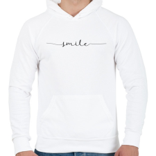 PRINTFASHION smile - Férfi kapucnis pulóver - Fehér férfi pulóver, kardigán