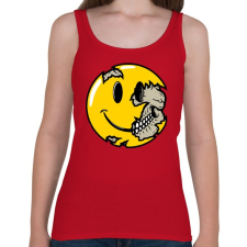 PRINTFASHION Smile koponya - Női atléta - Cseresznyepiros női trikó