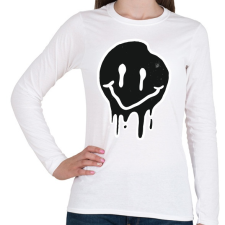 PRINTFASHION Smiley - Női hosszú ujjú póló - Fehér női póló