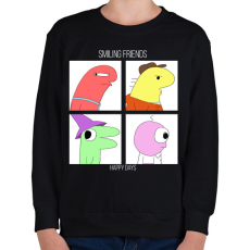 PRINTFASHION Smiling Friends - Gyerek pulóver - Fekete