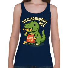 PRINTFASHION Snackosaurus Rex - Női atléta - Sötétkék női trikó