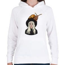 PRINTFASHION Snail Hat - Női kapucnis pulóver - Fehér