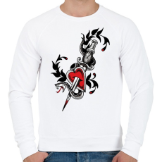 PRINTFASHION SNAKE - Férfi pulóver - Fehér