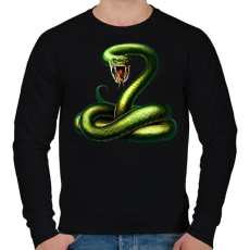 PRINTFASHION snake - Férfi pulóver - Fekete