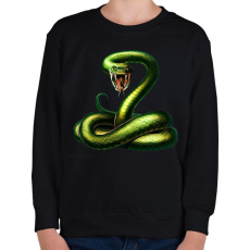 PRINTFASHION snake - Gyerek pulóver - Fekete