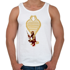 PRINTFASHION Snake plusskin - Férfi atléta - Fehér atléta, trikó