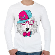 PRINTFASHION Snapback Dog - Férfi hosszú ujjú póló - Fehér