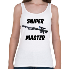 PRINTFASHION Sniper Master - Fortnite (Fekete) - Női atléta - Fehér