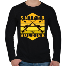 PRINTFASHION Sniper - Mesterlövész - Férfi hosszú ujjú póló - Fekete