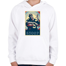 PRINTFASHION Snoop dog - Gyerek kapucnis pulóver - Fehér