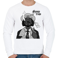 PRINTFASHION Snoop Dogg - Férfi pulóver - Fehér