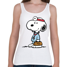 PRINTFASHION Snoopy doki - Női atléta - Fehér