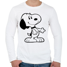 PRINTFASHION Snoopy drawing - Férfi hosszú ujjú póló - Fehér