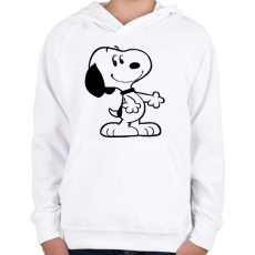 PRINTFASHION Snoopy drawing - Gyerek kapucnis pulóver - Fehér