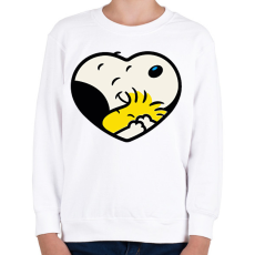 PRINTFASHION Snoopy love - Gyerek pulóver - Fehér