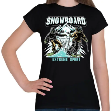 PRINTFASHION Snowboard extreme sport - Női póló - Fekete női póló